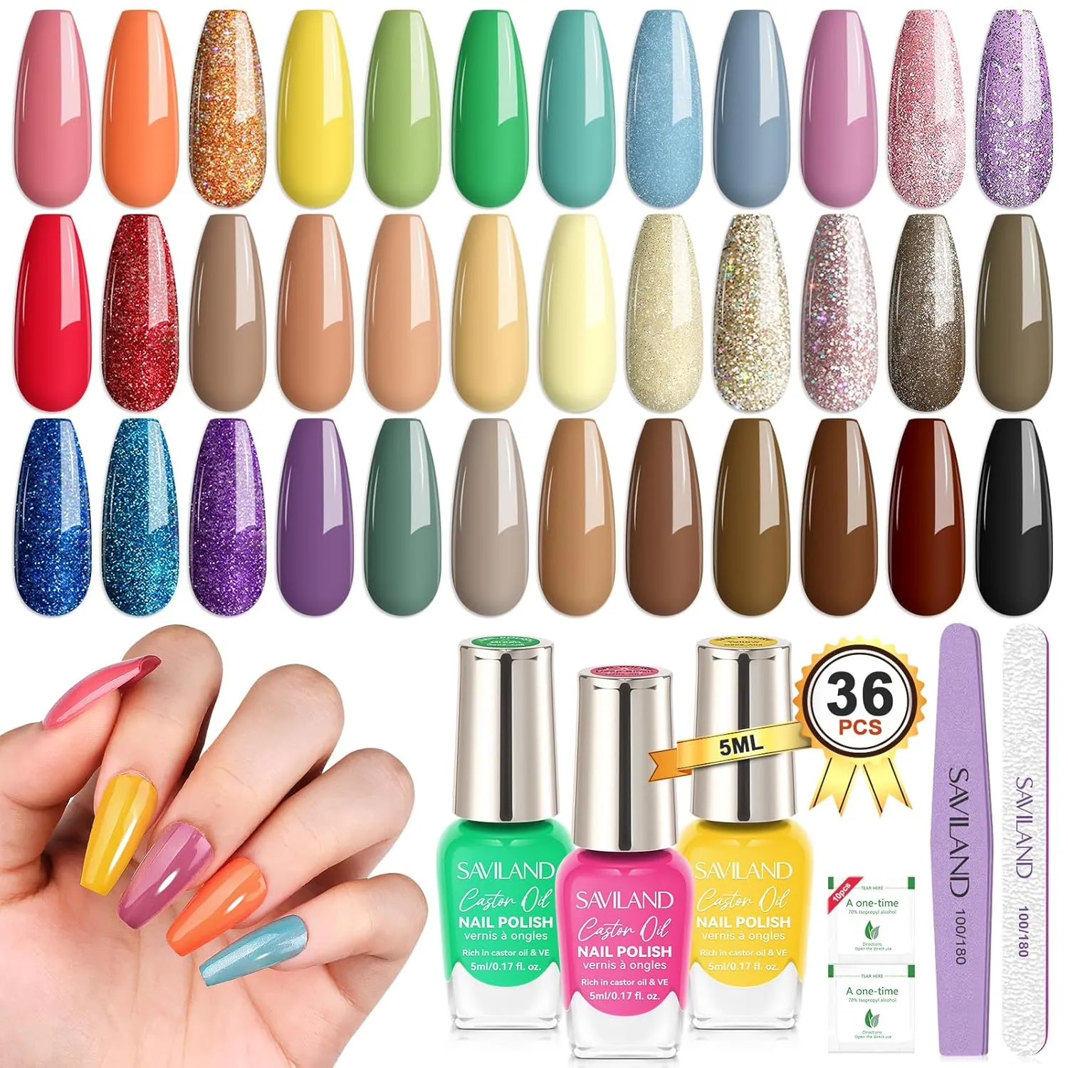 Saviland Locked X Tech smalto unghie 36 colori asciugatura rapida