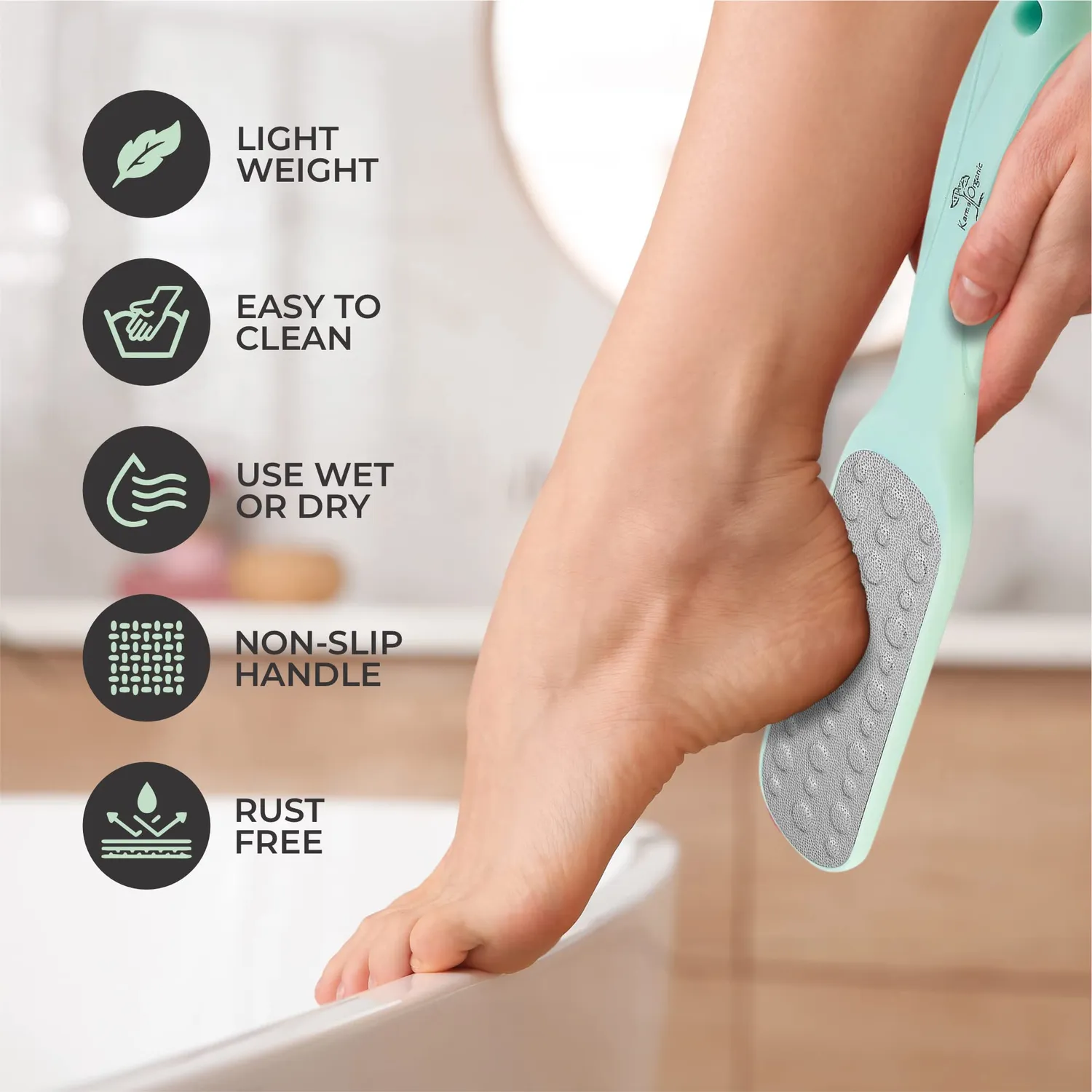 Karma Organic strumento rimozione calli pedicure talloni lisci
