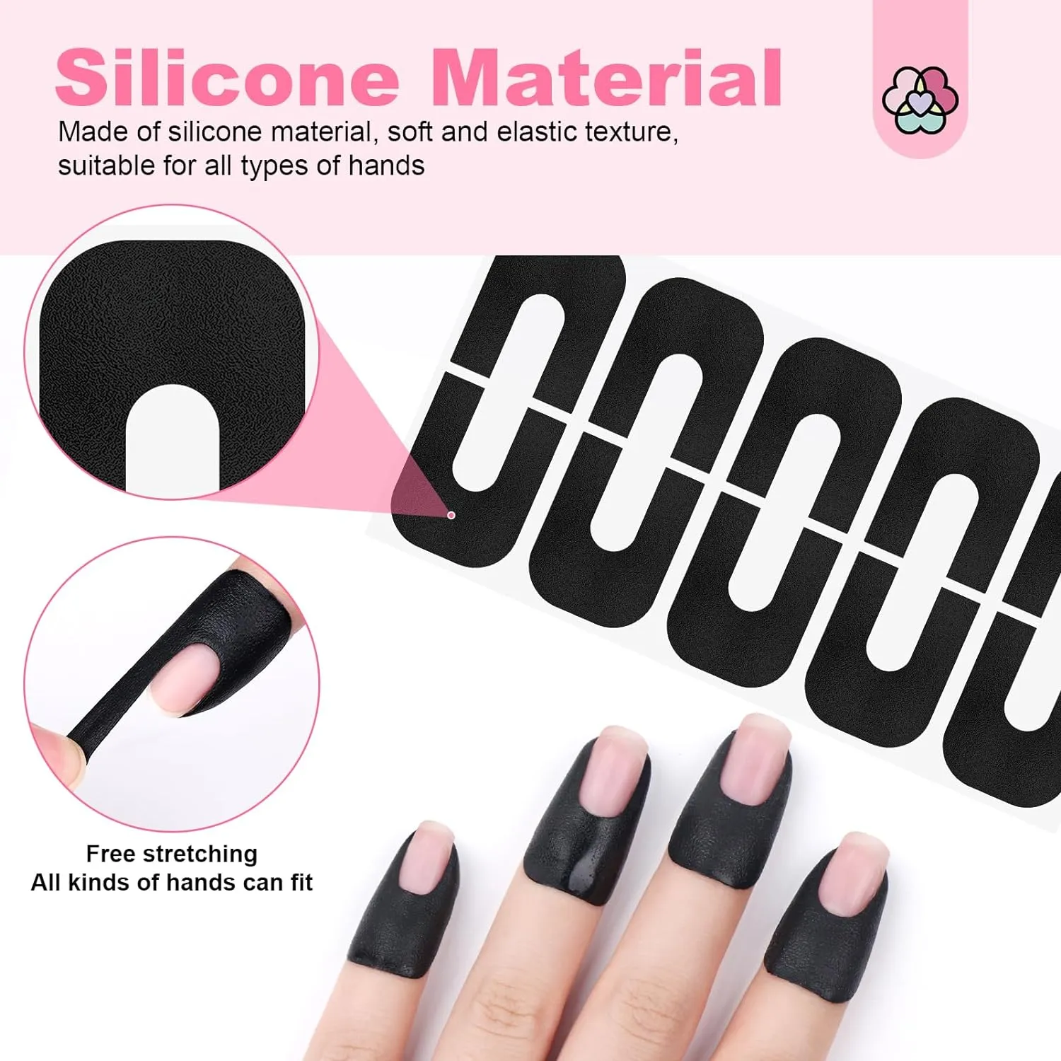 Saviland Nail Polish Protector protettori unghie 100 pezzi anti-UV