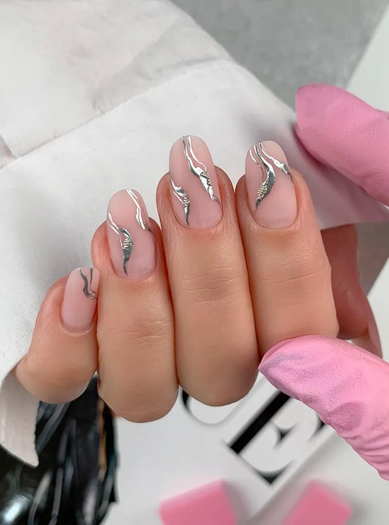 Majida Chrome Gel Silver paint gel 5 ml metallizzato