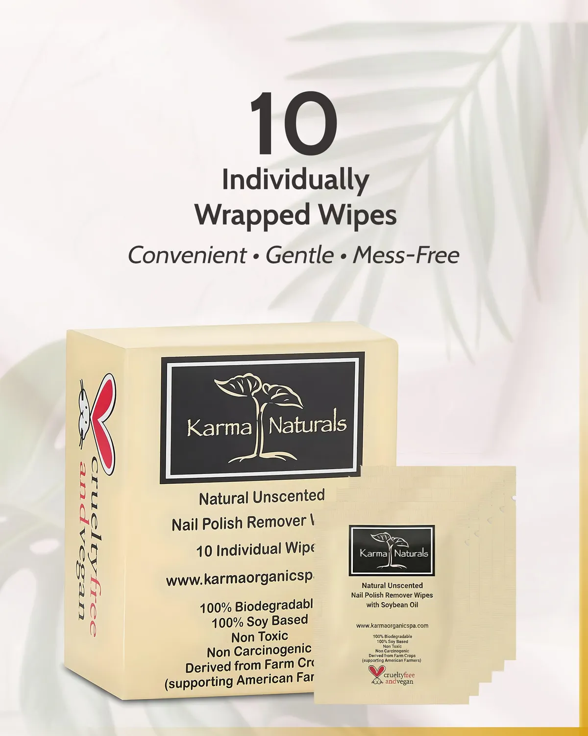 Karma Organic Salviette Levismalto Neutre Senza Acetone 10 Pezzi