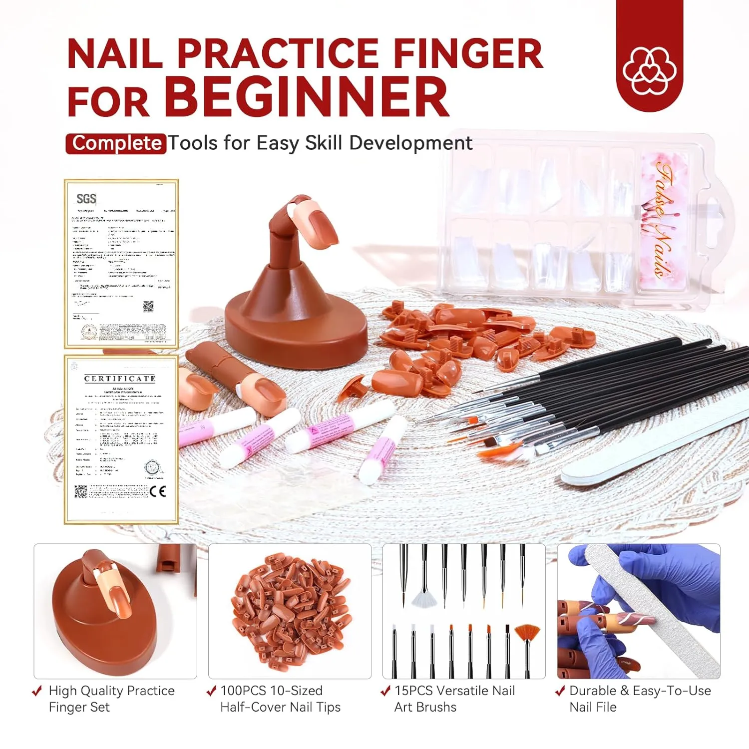 Saviland Practice Finger Kit prova unghie 3pz