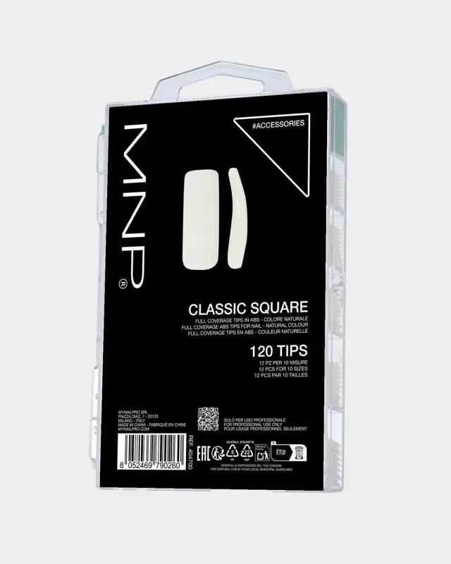 Mesauda Classic Square Tips Unghie Quadrate 100 Pezzi