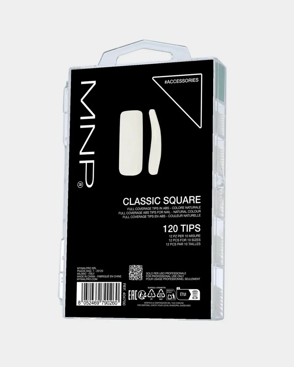 Mesauda Classic Square Tips Unghie Quadrate 100 Pezzi