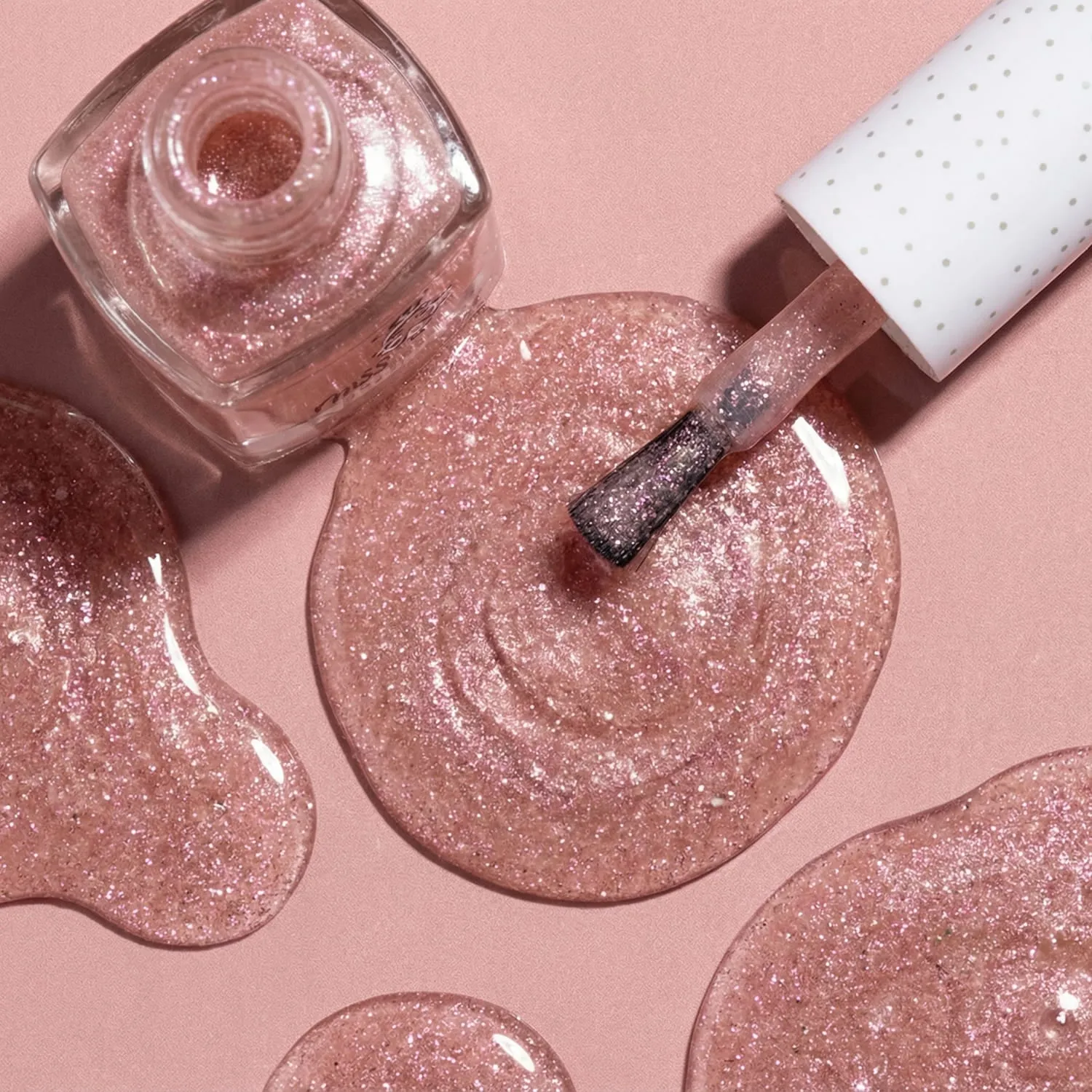 Miss Nella MN27 Abracadabra smalto peel off glitter rosa bimbe