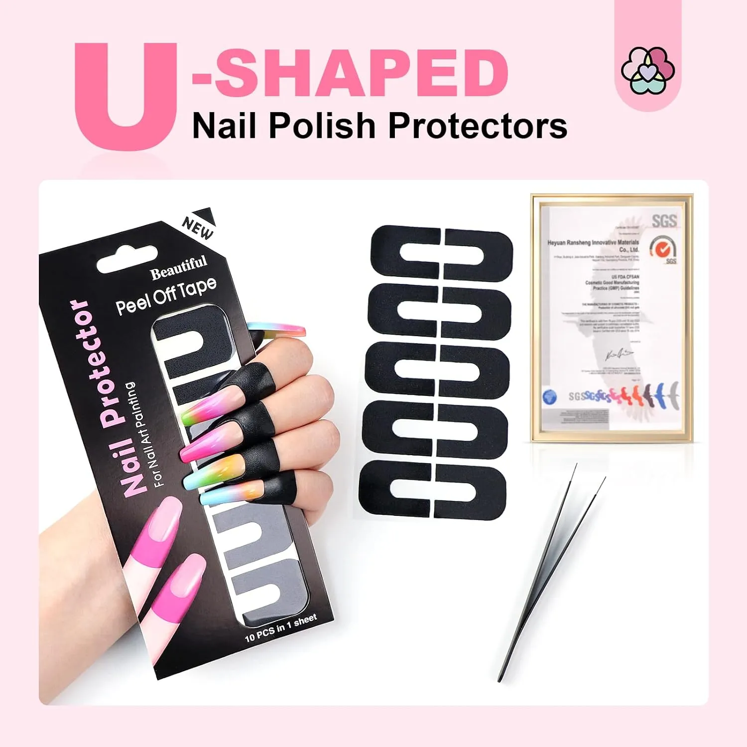 Saviland Nail Polish Protector protettori unghie 100 pezzi anti-UV