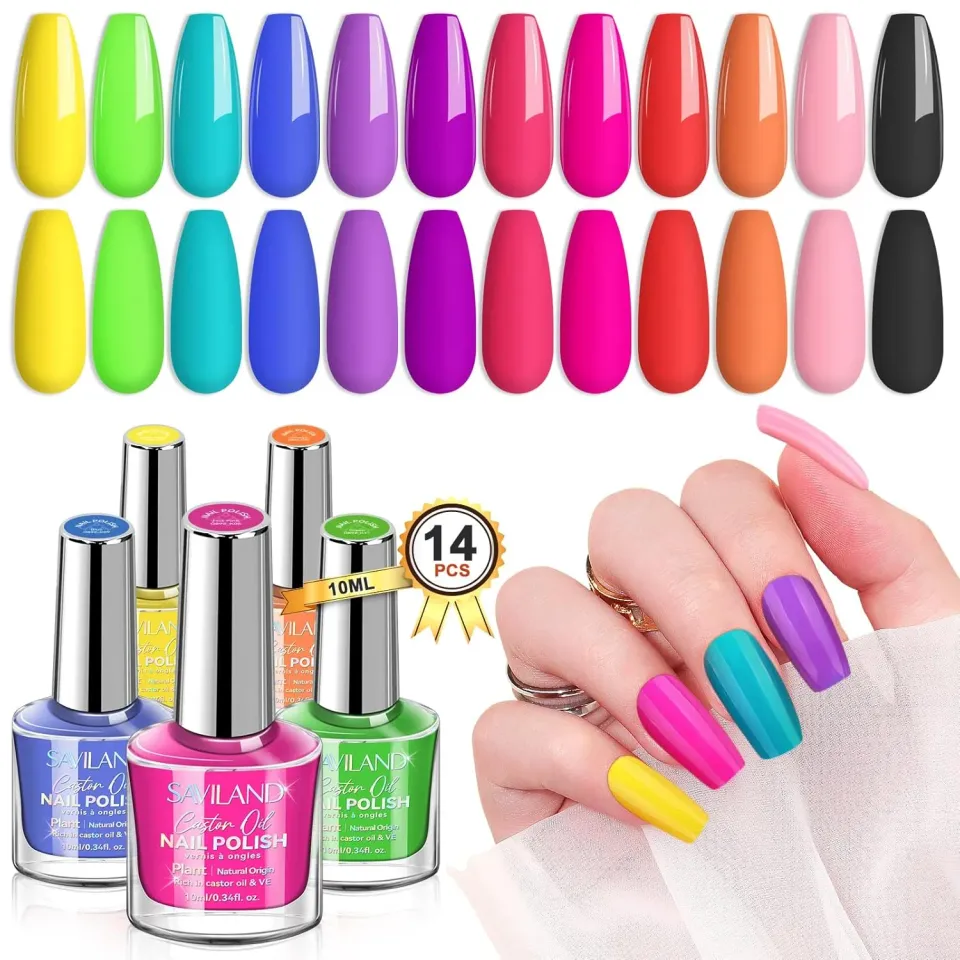 Saviland Neon Set Smalto Unghie 12 Colori Asciugatura Rapida