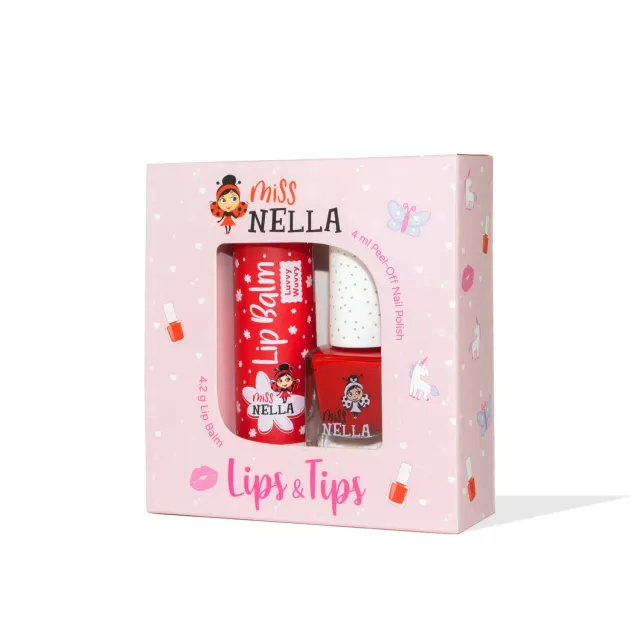 Miss Nella Lips & Tips Duo set smalto balsamo ciliegia