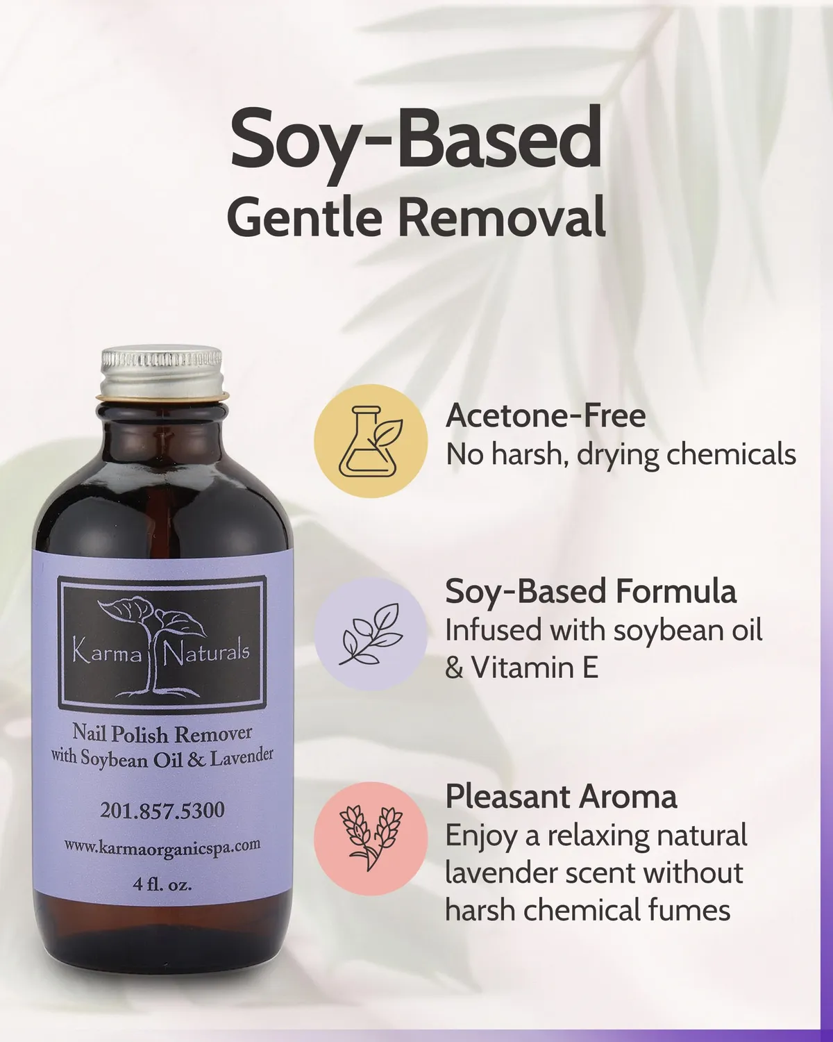 Karma Organic Soia Lavanda solvente unghie 118ml senza acetone