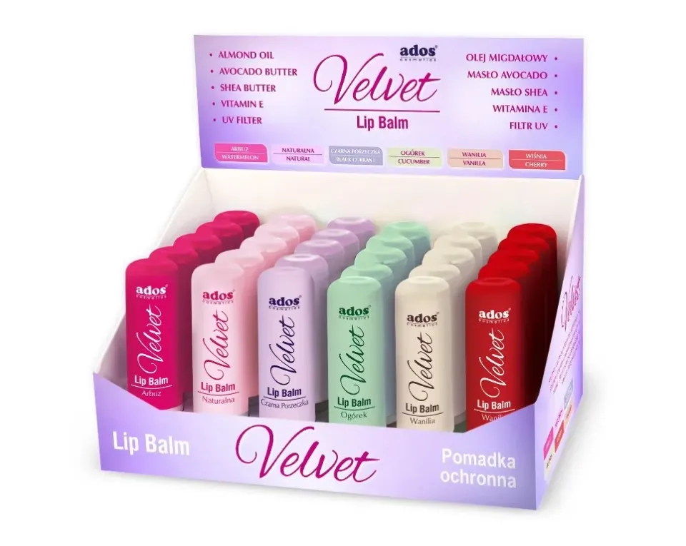 Ados Cosmetics Velvet Lip Balm balsamo 4,8 g nutriente