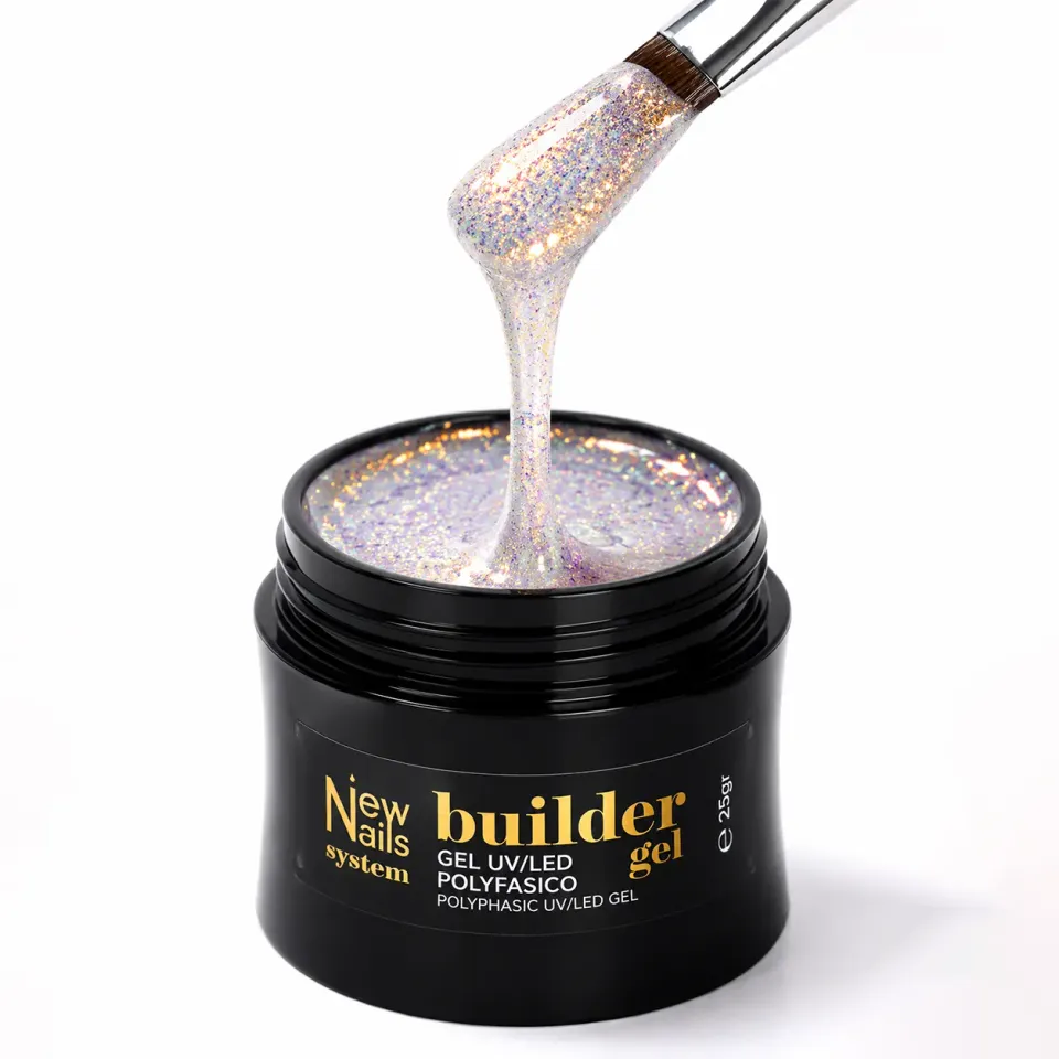New Nails System Starlight White gel costruttore olografico 25 g