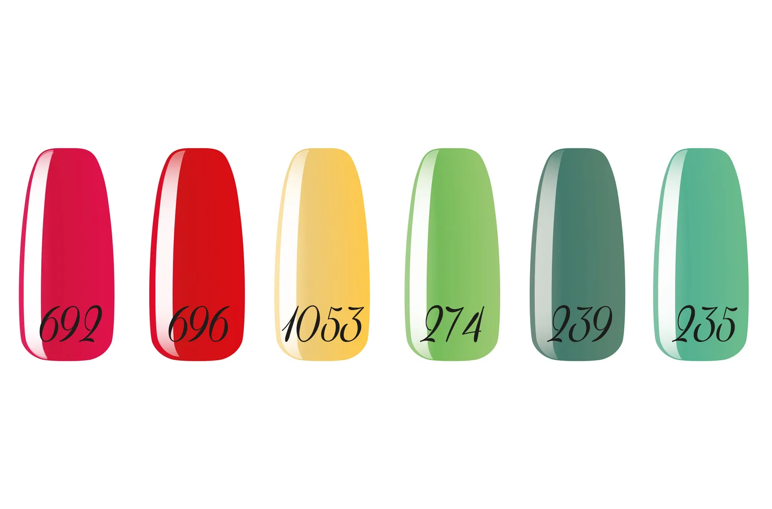 New Nails System Popart set 6 smalti colorati UV/LED