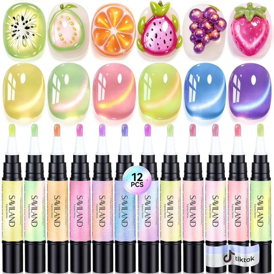 Saviland Jelly Cat Eye Penna Smalto Gel Magnetico 12 Pezzi