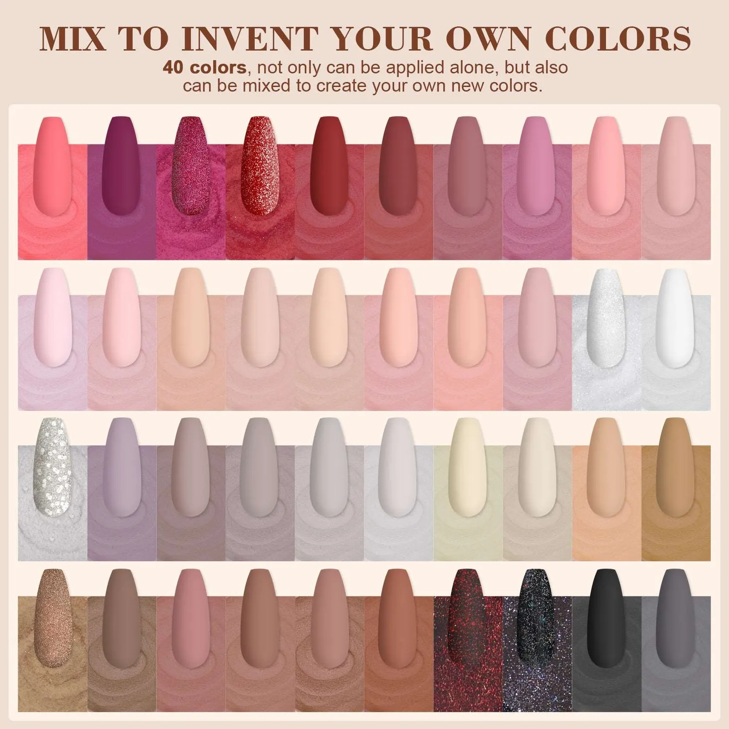 Saviland Dip Powder Kit 49pz dip 40 colori