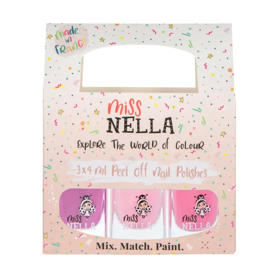 Miss Nella Sweet Little Pack set 3 smalti peel off rosa