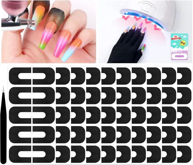Saviland Nail Polish Protector protettori unghie 100 pezzi anti-UV