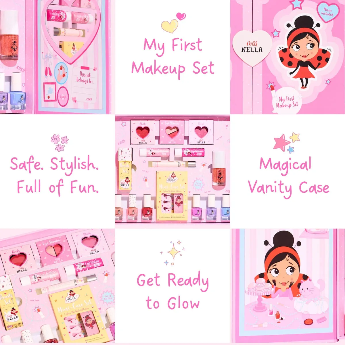 Miss Nella Sparkle & Glow Studio set trucco bambina valigetta