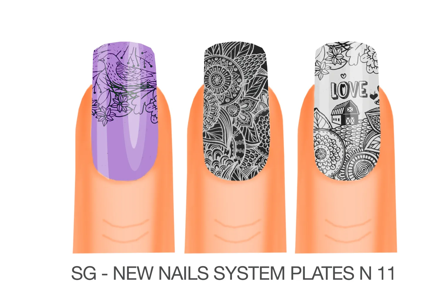 New Nails System Stamping Plate 11 piastra nail art