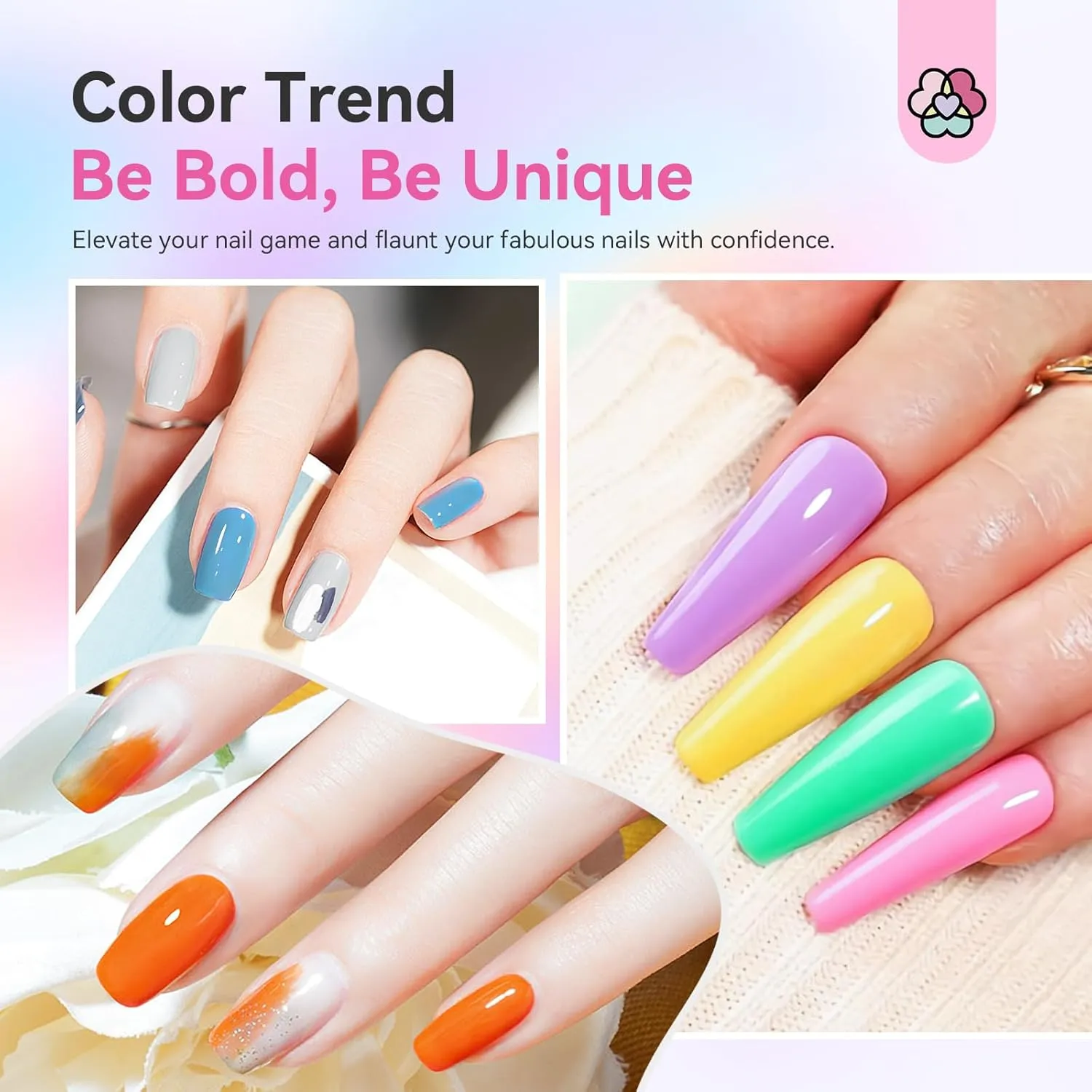 Saviland Set Smalto Gel Semipermanente 36 Colori con Base Top