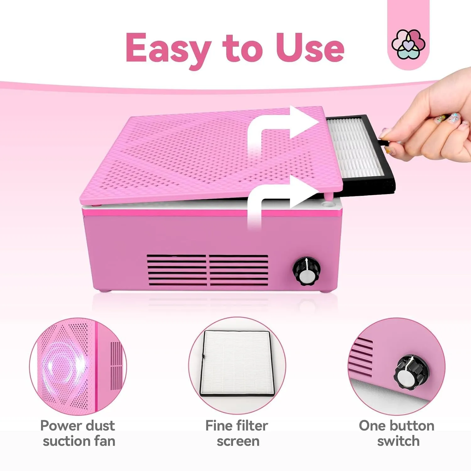 Saviland Aspiratore Polvere Unghie 60W 3800 RPM con Filtro