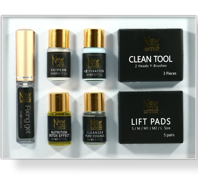 New Nails System Kit Laminazione Ciglia Lash Lift Completo