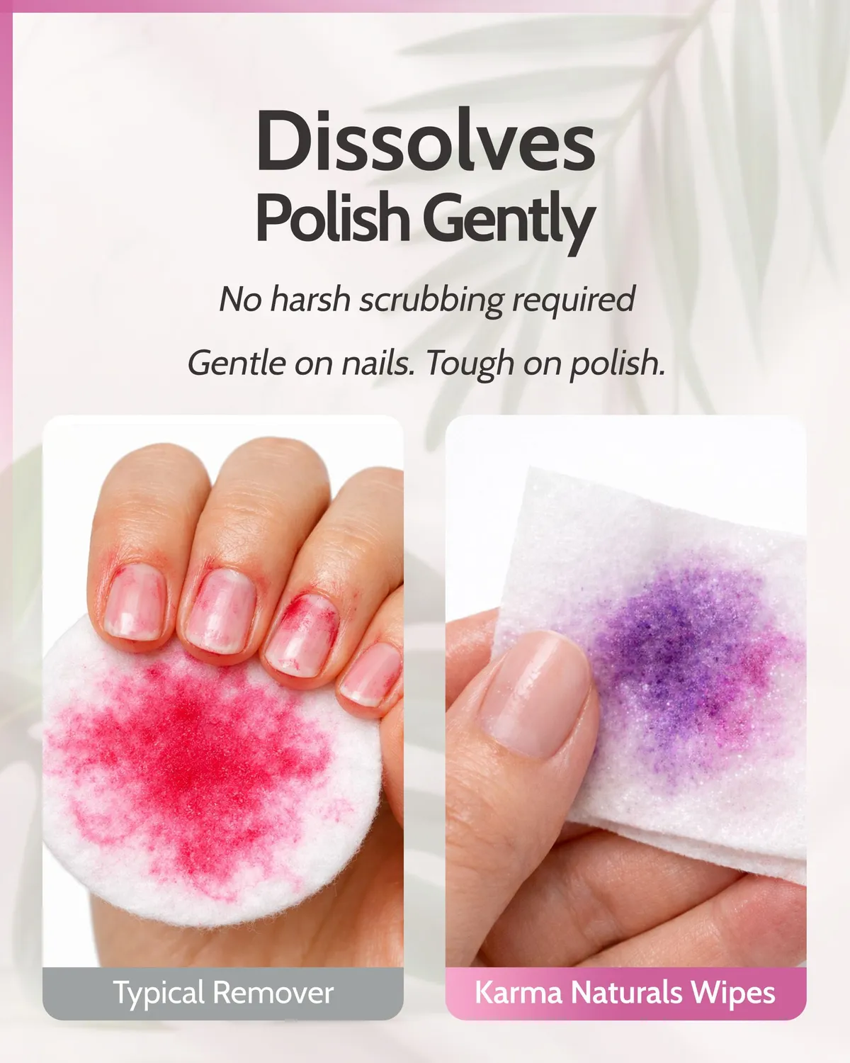 Karma Organic Rose salviette rimuovi smalto 10 pz senza acetone