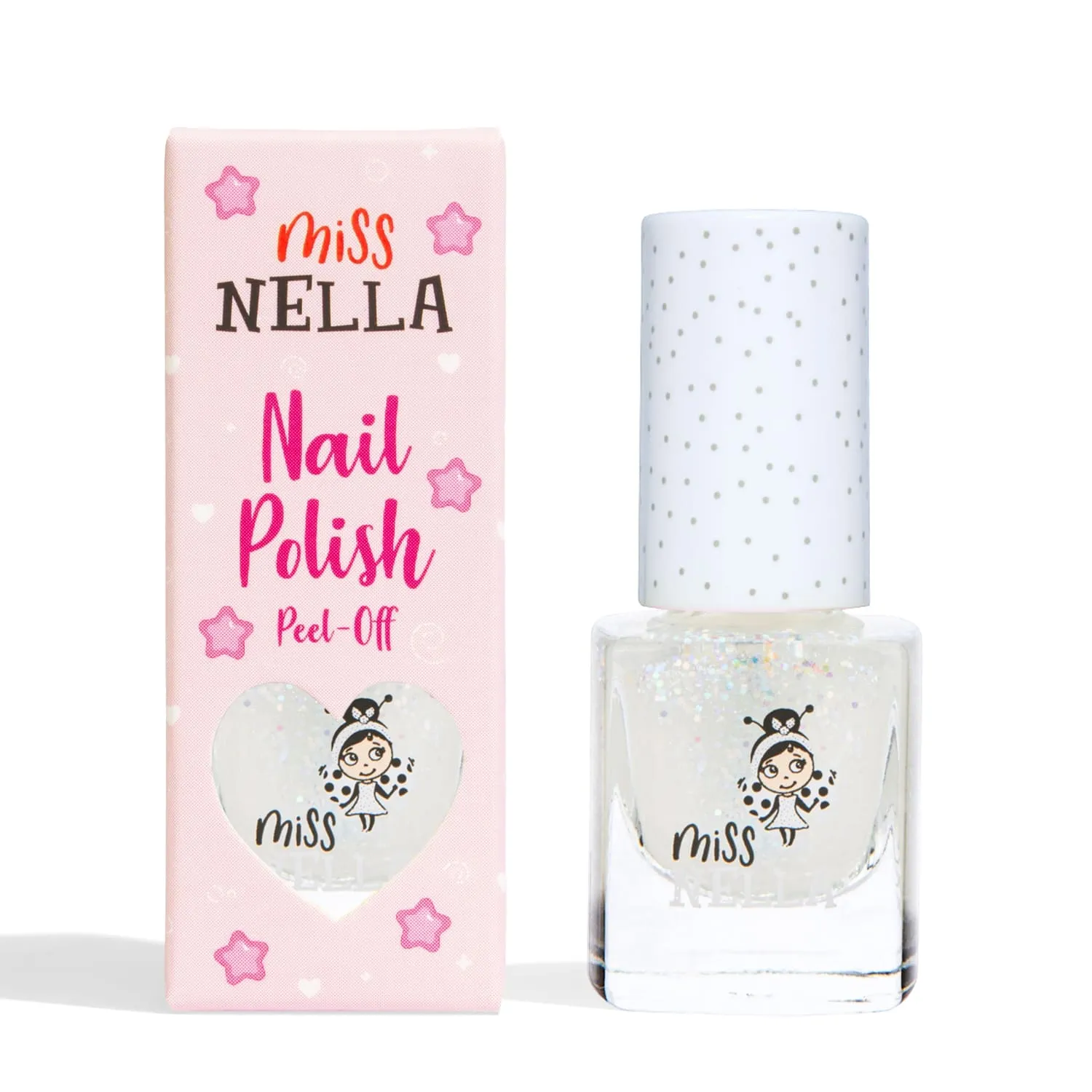 Miss Nella Confetti Clouds Top Coat Glitter peel off