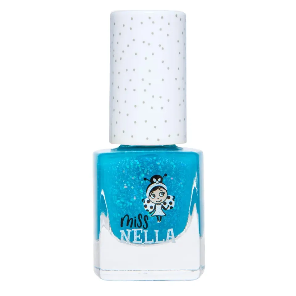 Miss Nella Under The Sea smalto blu glitter peel off