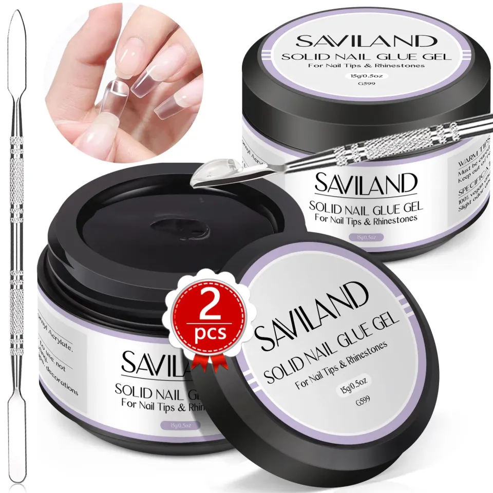 Saviland colla unghie gel solido press-on forte