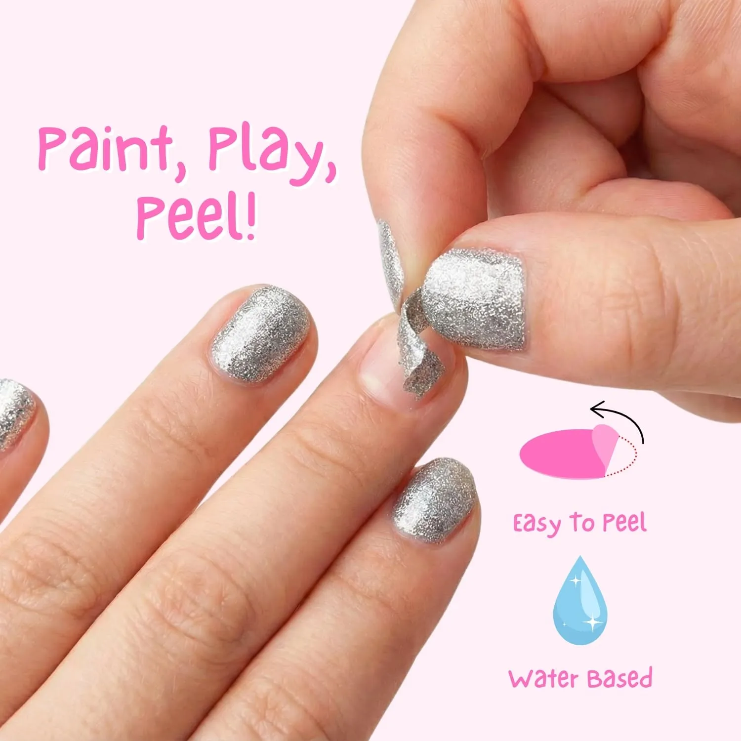 Miss Nella Shooting Star smalto peel off argento metallizzato