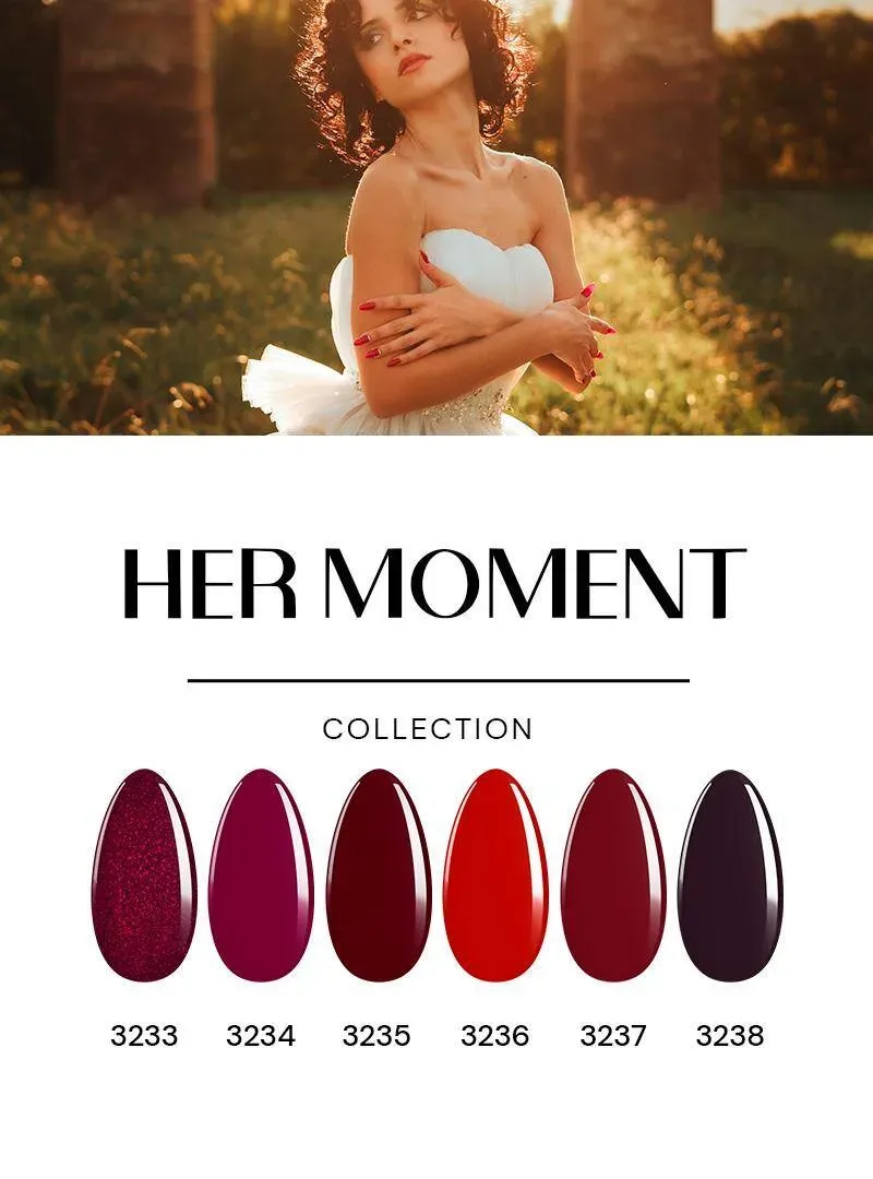 Majida Cosmetics Her Moment 3233-3238 smalti semipermanenti 6x8,5ml