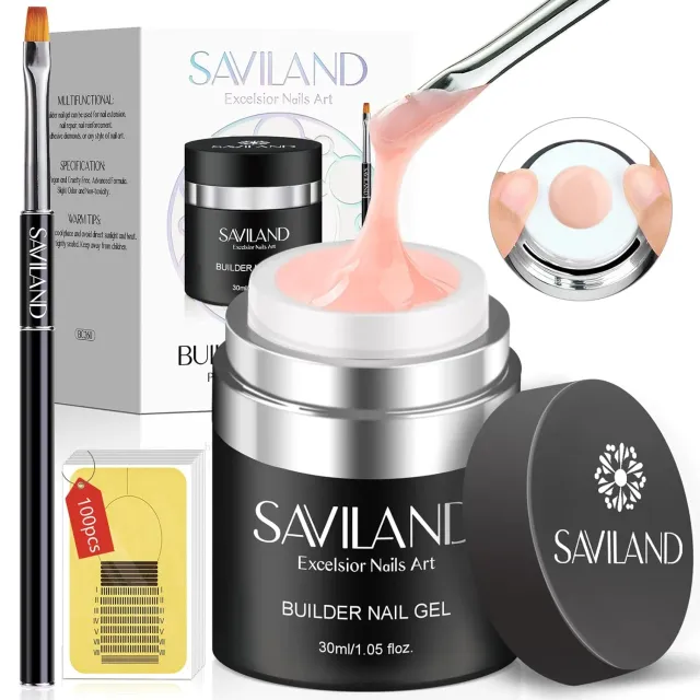 Saviland Nude Builder Gel kit ricostruzione rosa 30 ml