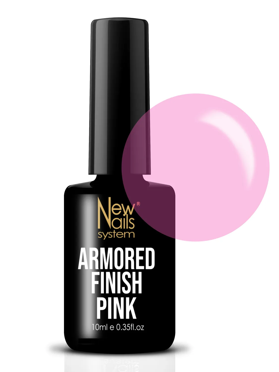 New Nails System Armored Finish Pink top coat rosato 10 ml