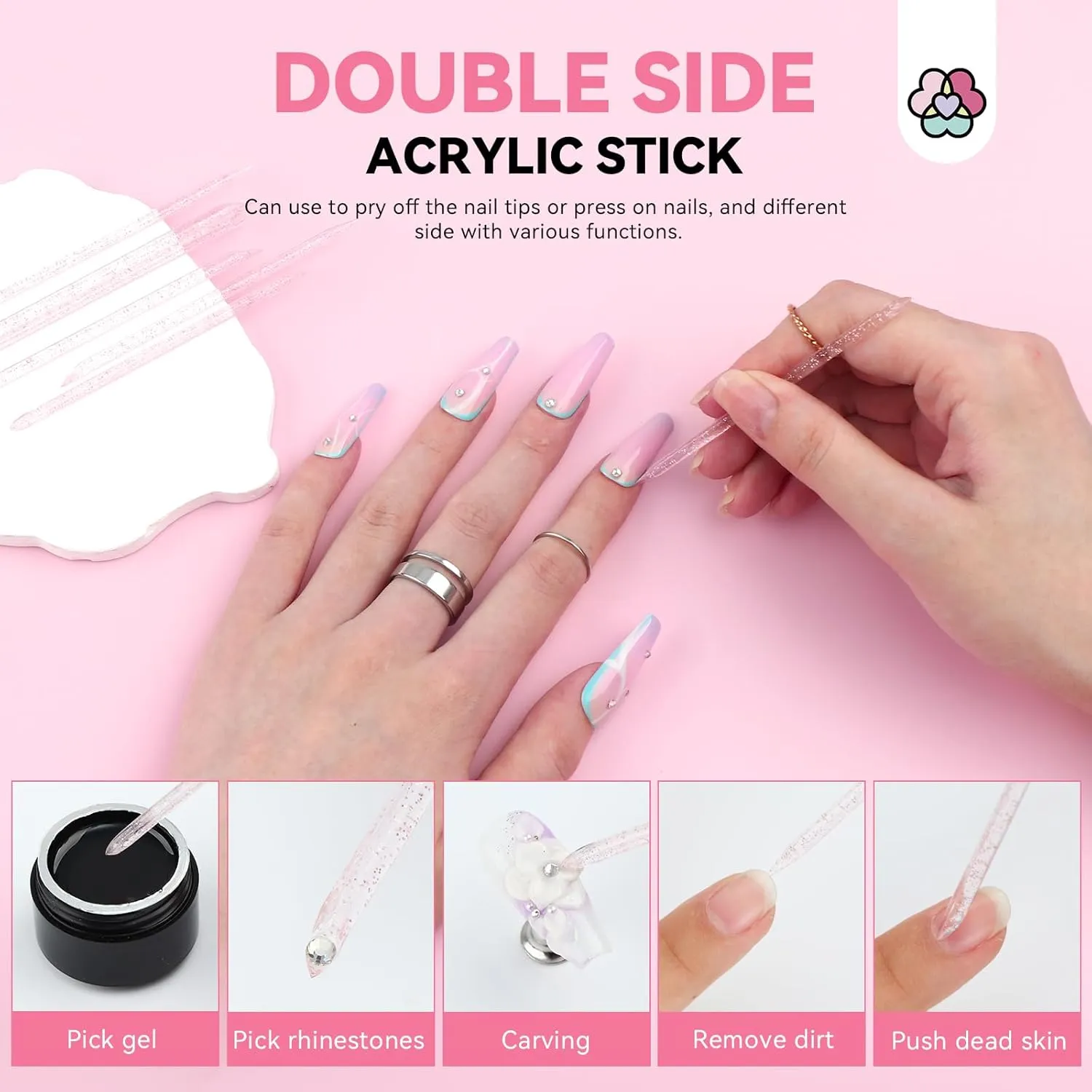 Saviland Press On Kit Accessori Unghie 20pz Completo