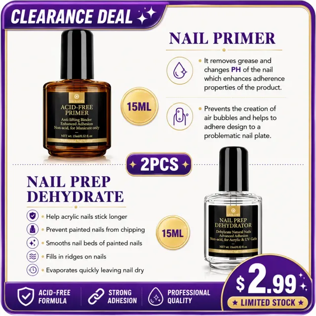 Saviland Nail Prep dehydrator primer 15ml lunga durata
