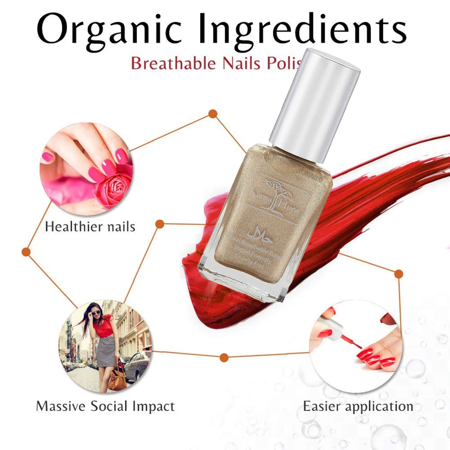 Karma Organic Halal Fareeda smalto unghie traspirante