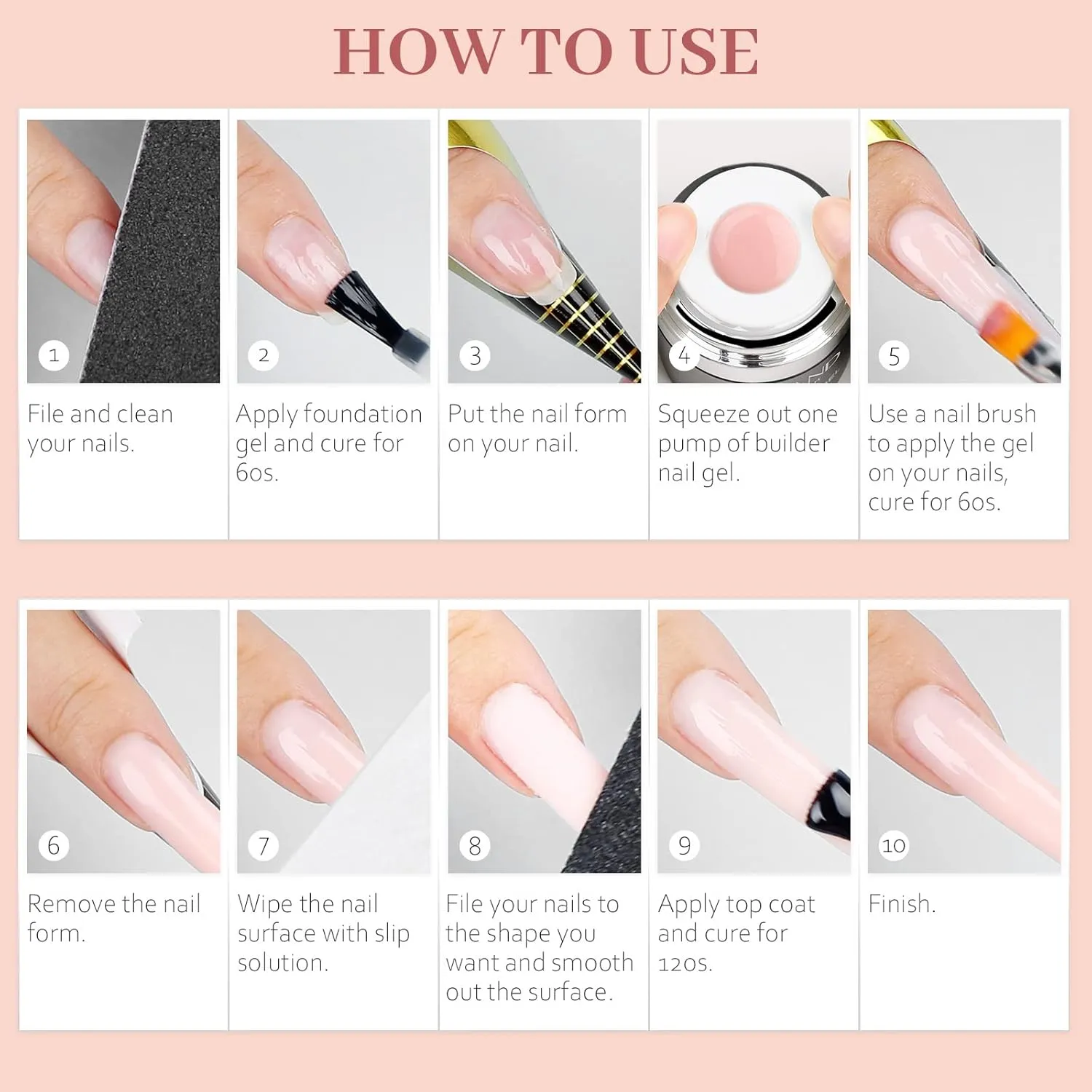 Saviland Nude Builder Gel kit ricostruzione rosa 30 ml
