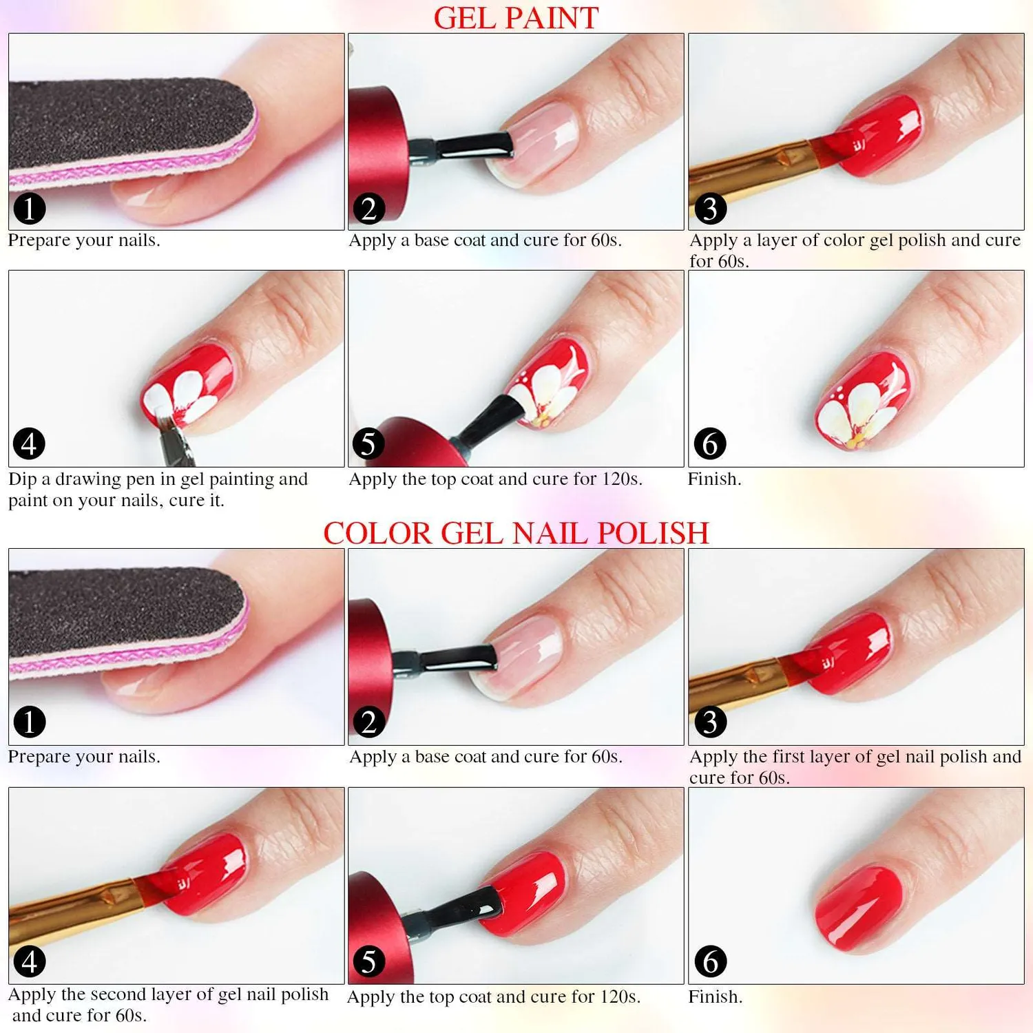 Saviland 36 Colors Gel Paint Kit gel nail art 36x8 ml coprente