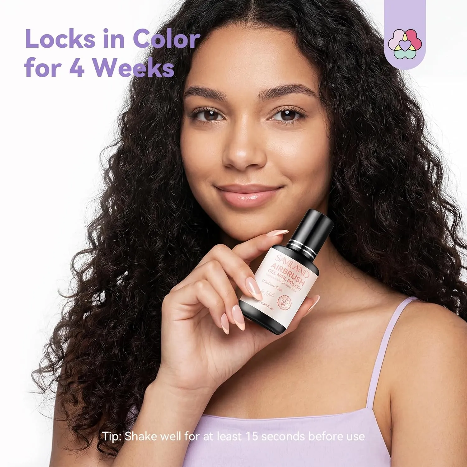Saviland gel aerografo unghie nude chiaro aura