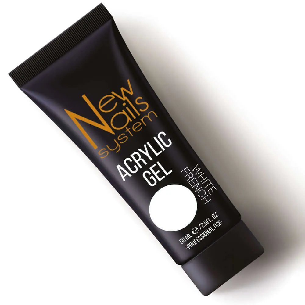 New Nails System Acrygel White French acrygel 60 ml bianco estremo