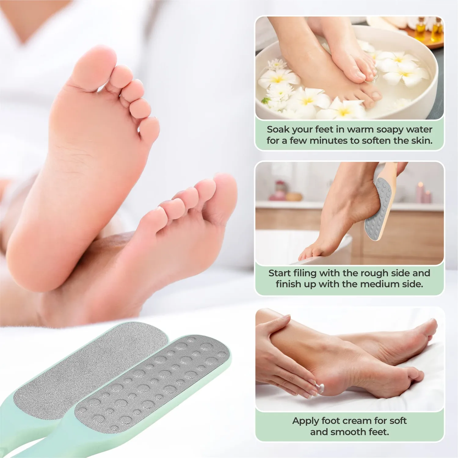Karma Organic strumento rimozione calli pedicure talloni lisci