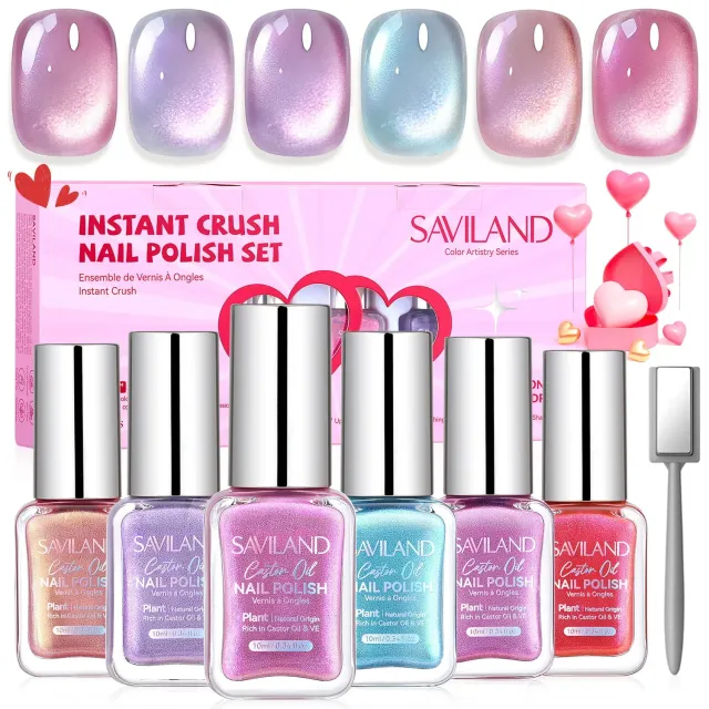Saviland Cat Eye smalto magnetico 6 colori effetto magnetico