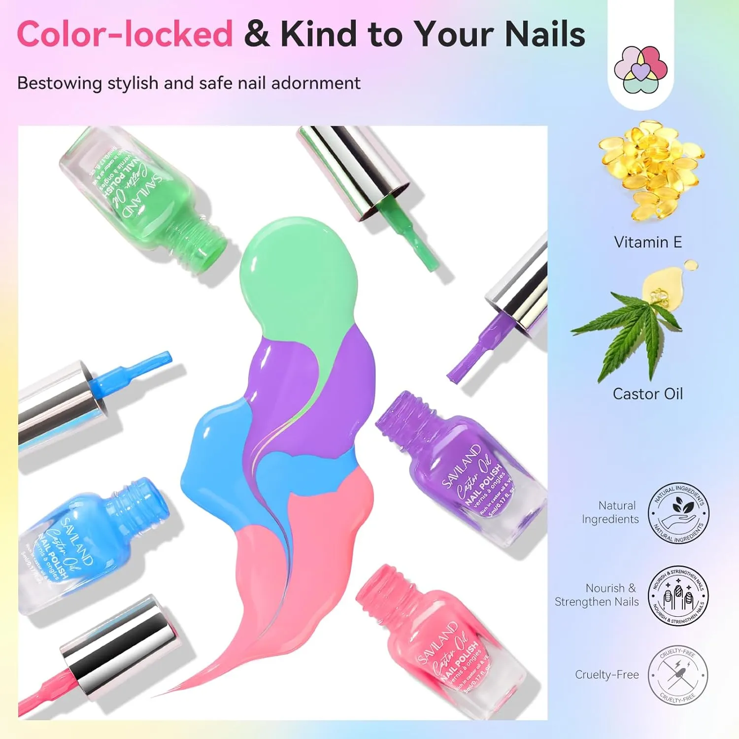 Saviland Set 20 Smalti Unghie Pastel 5 ml coprente