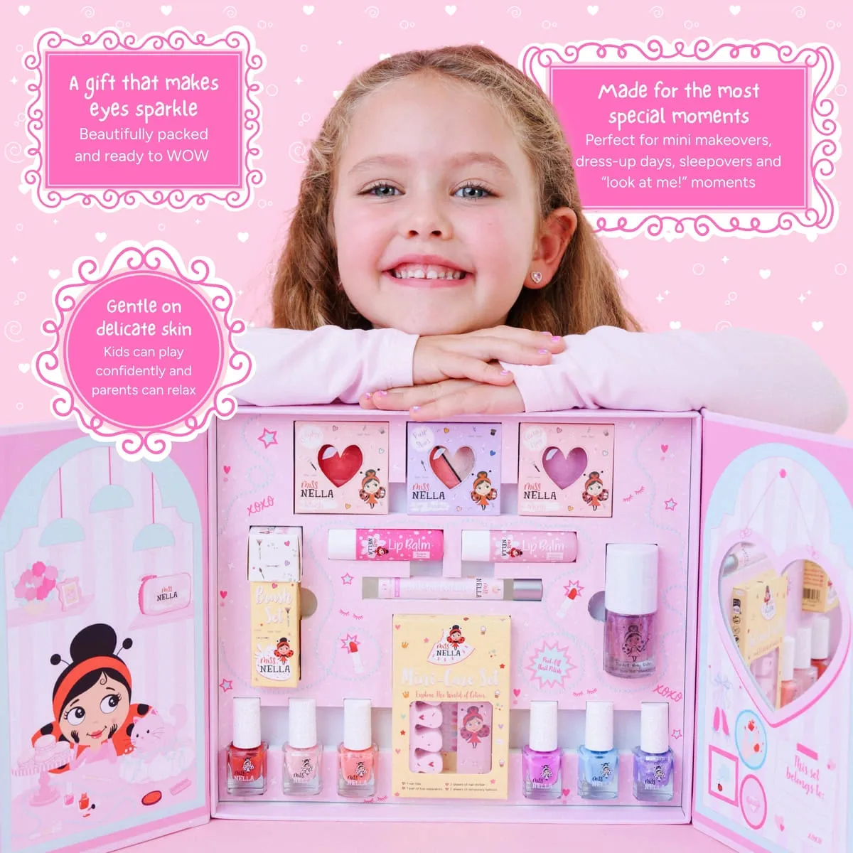 Miss Nella Sparkle & Glow Studio set trucco bambina valigetta
