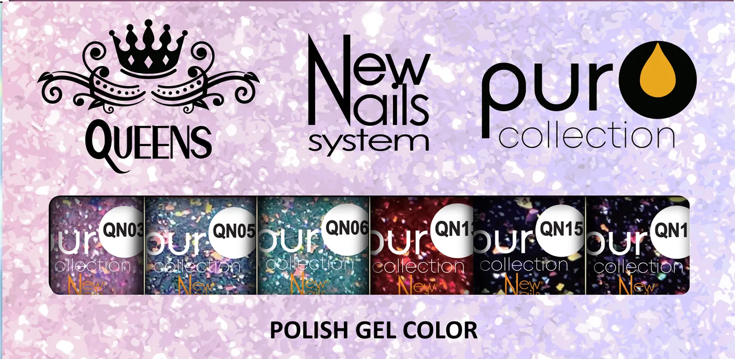 New Nails System Queens Set 6 Smalti Eleganti UV/LED