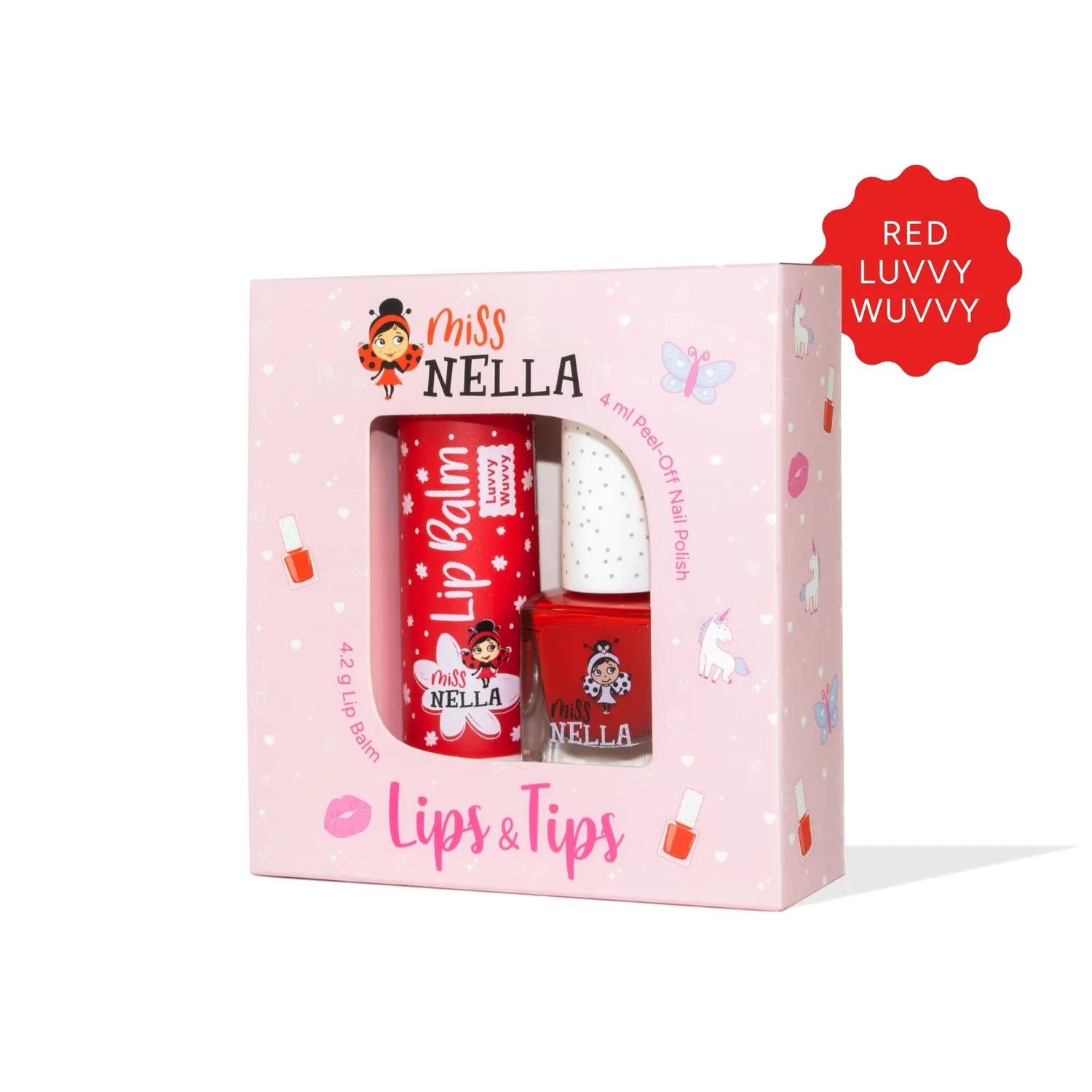 Miss Nella Lips & Tips Duo set smalto bimba Pink Honey Bunny atossico