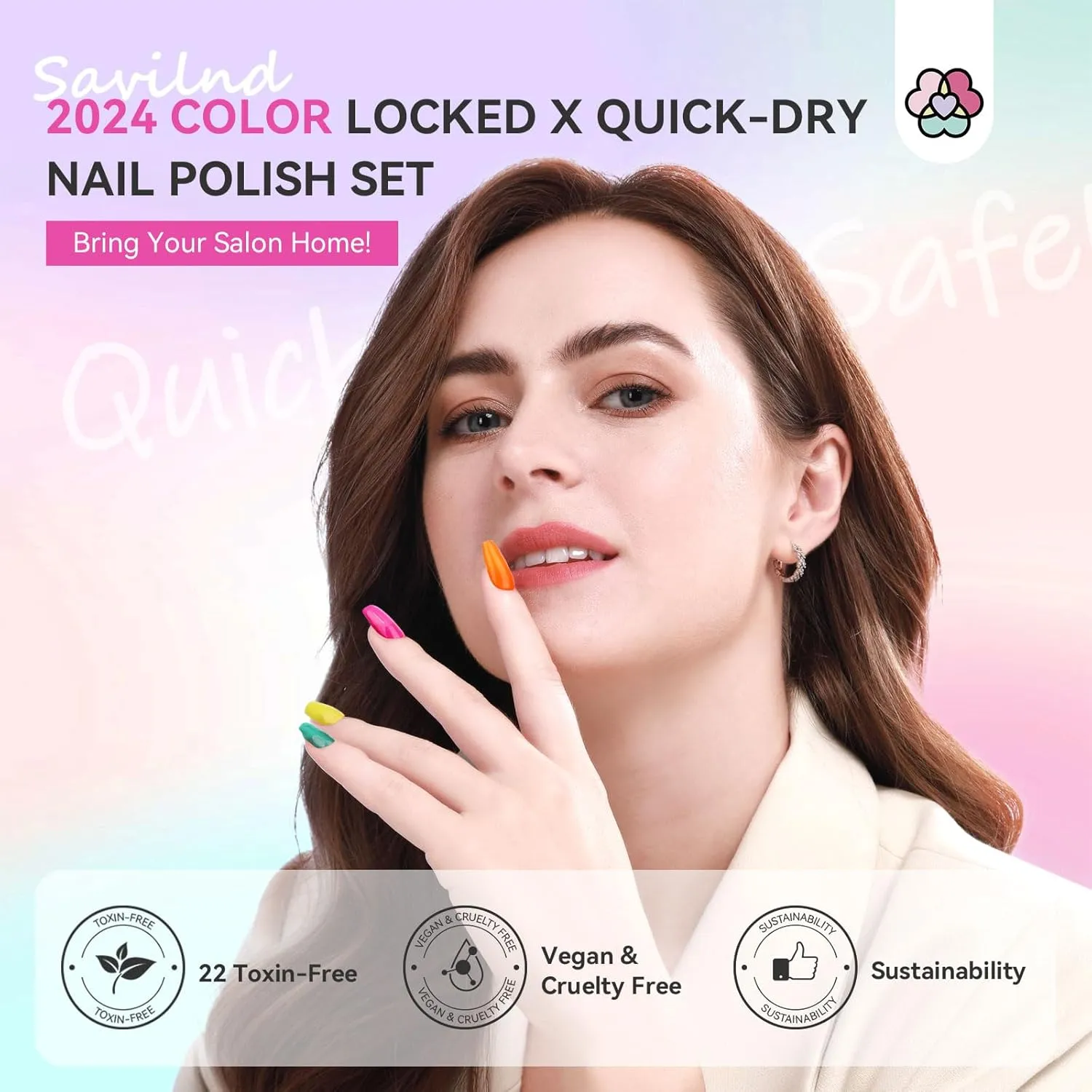 Saviland Set Smalti Unghie 39 Pezzi 36 Colori Base e Top Coat