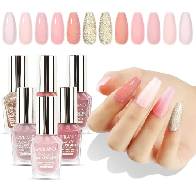 Saviland Sheer Smalto Nude 6pz Asciugatura Rapida