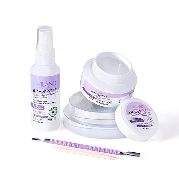 Saviland SSProTip X 4.0 kit colla unghie solida e remover 5 pezzi