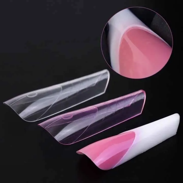 New Nails System Dual Form Mandorla Muretto French 150 pz